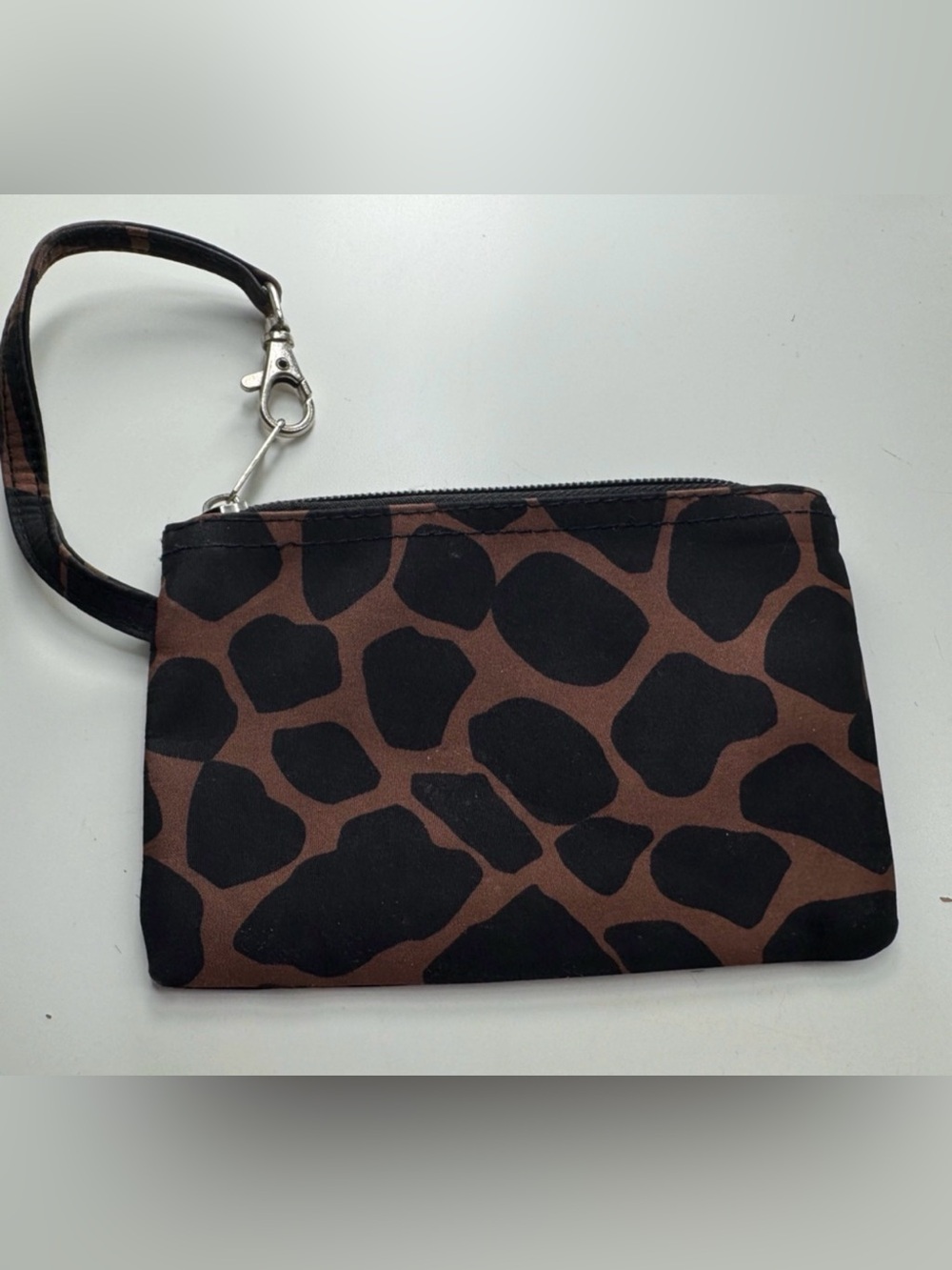 3/$15 Giraffe Print Zippered Wristlet Pouch with Strap